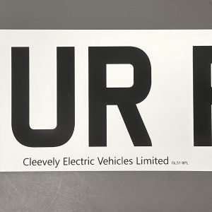 Number Plate Front EV