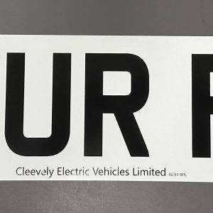 Number Plate Front UK Flag